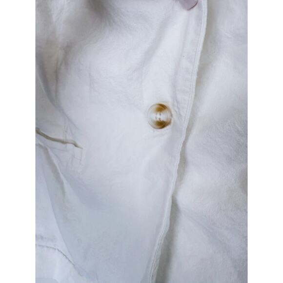 Lauren Conrad Linen Blazer Jacket Ivory Small Coastal Clean Career Fall Layer - Picture 6 of 8